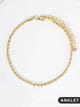 18K Dipped Textured Rope Chain Anklet