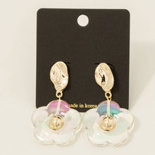 Iridescent Flower Earrings