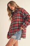 Tamra Plaid Top in Red (REG)