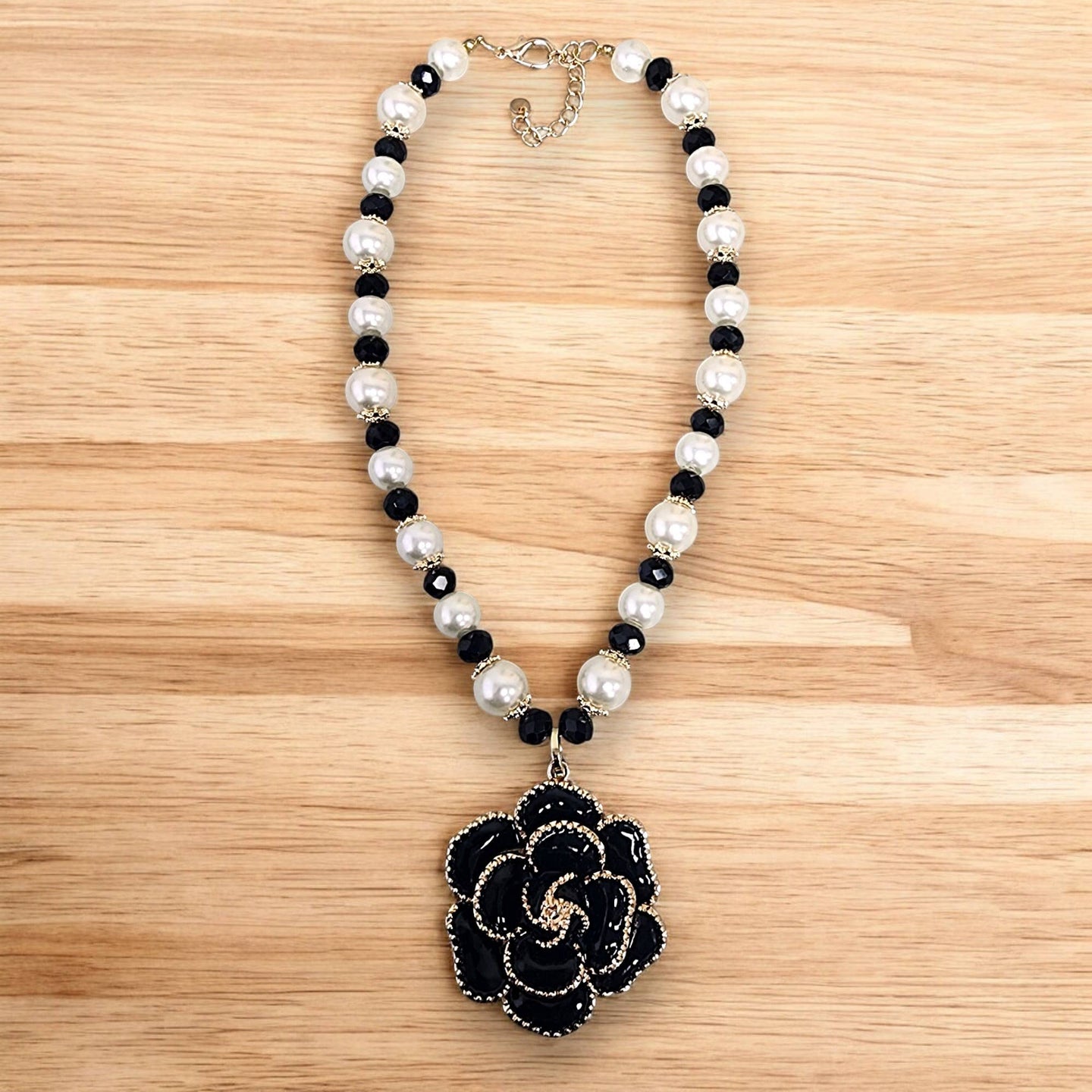 Vintage Flower Statement Necklace
