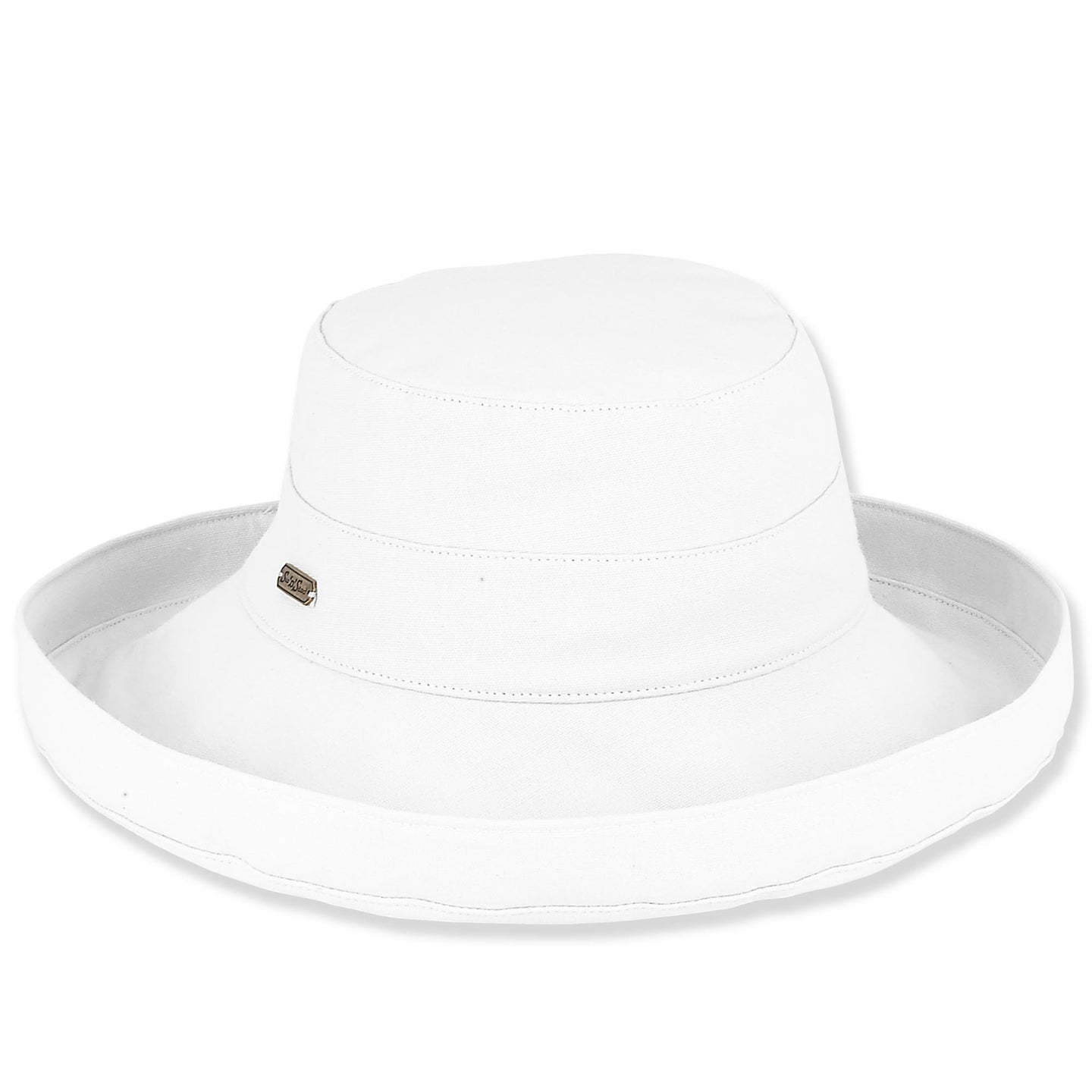 White Cotton Upbrim Hat