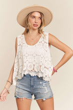 Summertime Crochet Tank Top in White (REG)