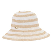 Ivory Striped Bucket Hat