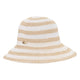 Ivory Striped Bucket Hat