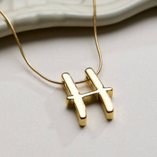 Gold Dipped Fancy Initial Necklace