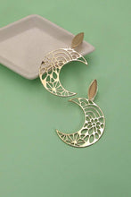 Filigree Cutout Moon Earrings