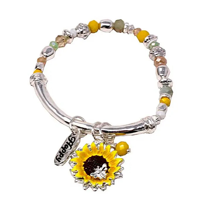 Sunflower Charm Bracelet