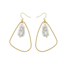 Wired Pearl Dangle Earrings