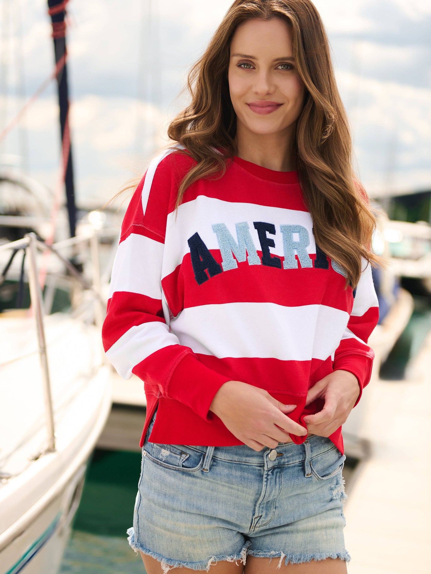 America Rugby Striped Sweatshirt (REG)