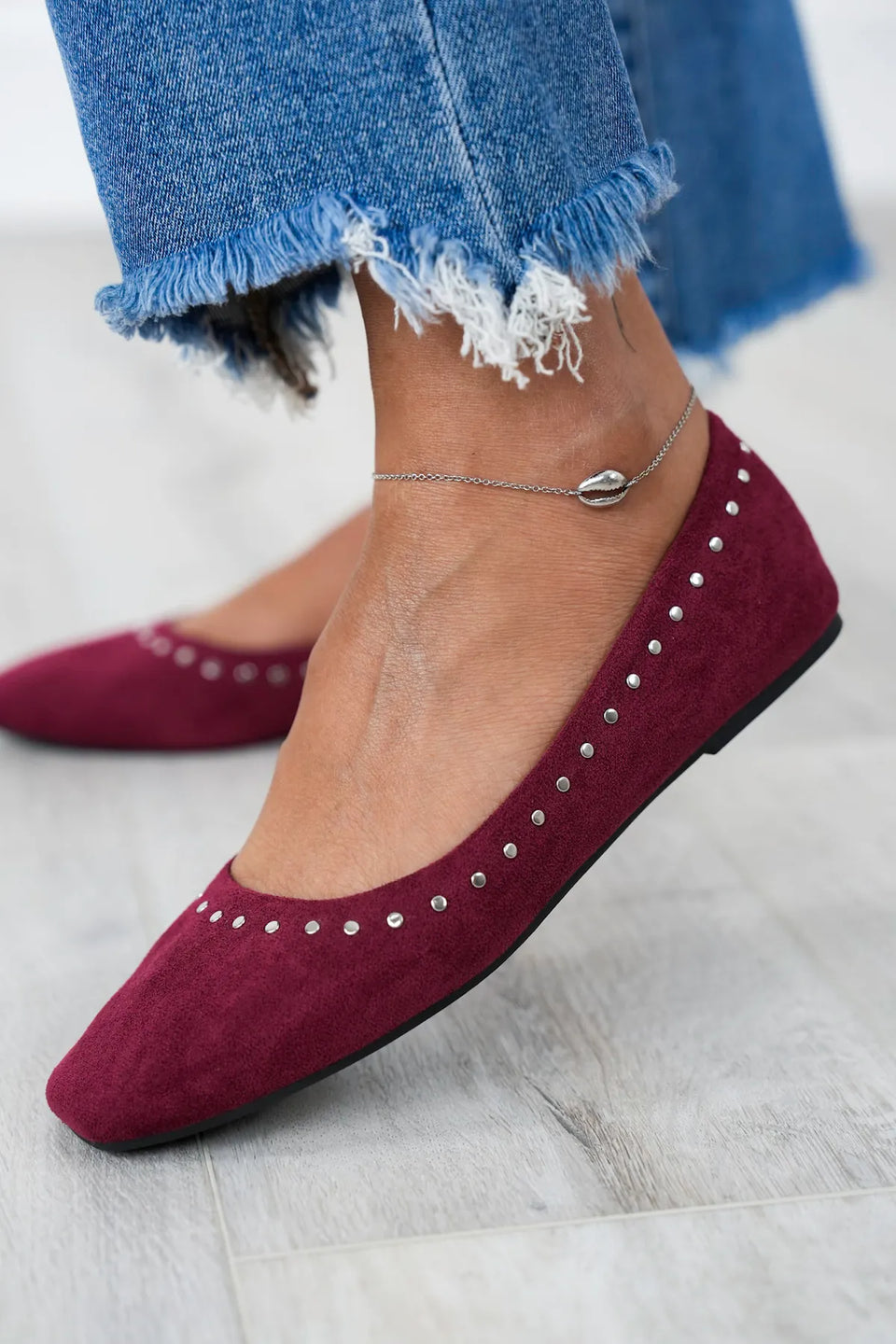 Corkys Just In Time Flats in Burgundy