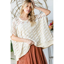 Distressed Layer Top in Cream (REG)