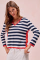 Side Button Stripe Top (REG)