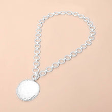 Hammered Disc Necklace