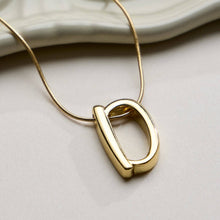 Gold Dipped Fancy Initial Necklace