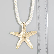 Twisted Cord Starfish Necklace