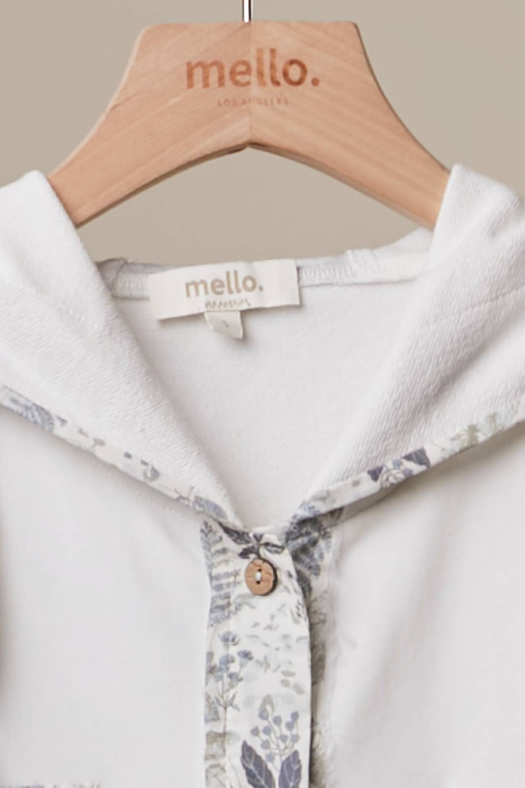 Floral Trim Hoodie Top (REG)