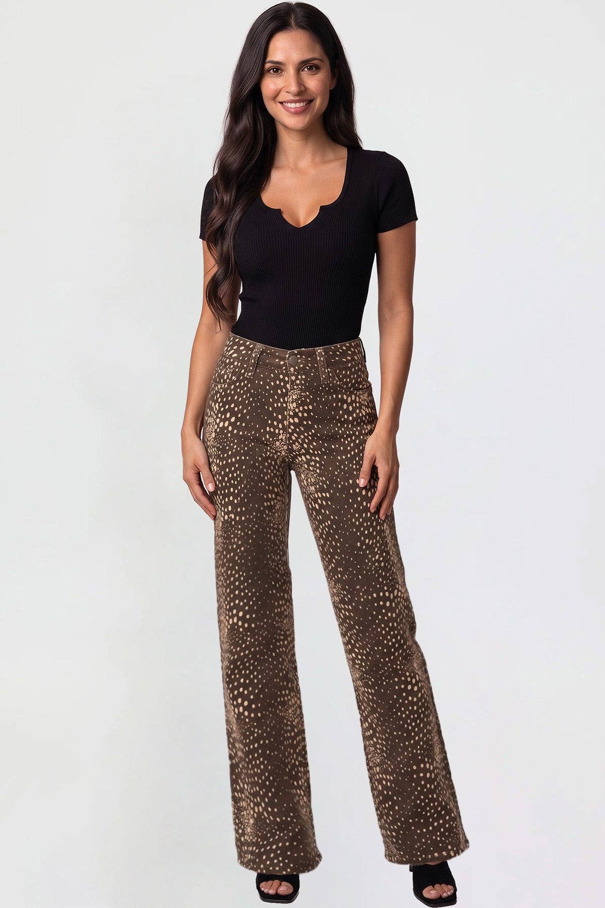 YMI Hazel Fawn Wide Leg Jeans WP44189 (REG)