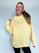 Blank Mock Neck Sweatshirt in Yellow (REG)