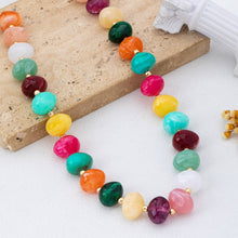 Mutli Color Resin Pebble Necklace