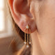 CZ Starburst Chain Earrings