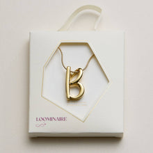 Gold Dipped Fancy Initial Necklace