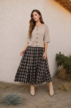 Marled Taupe Short Sleeve Cardigan (REG)