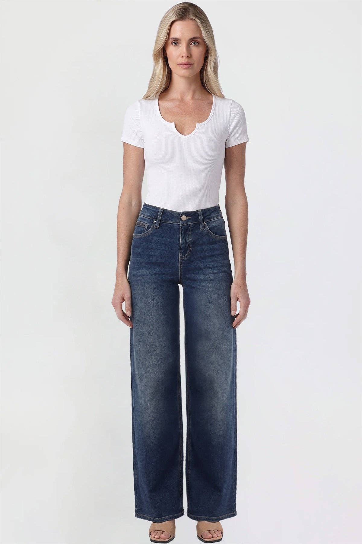 YMI Petite Kayla Wide Leg Jeans PP822160 (REG)