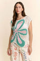 Intarsia Crochet Flower Top (REG)