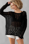 Distressed Sweater Top (REG)