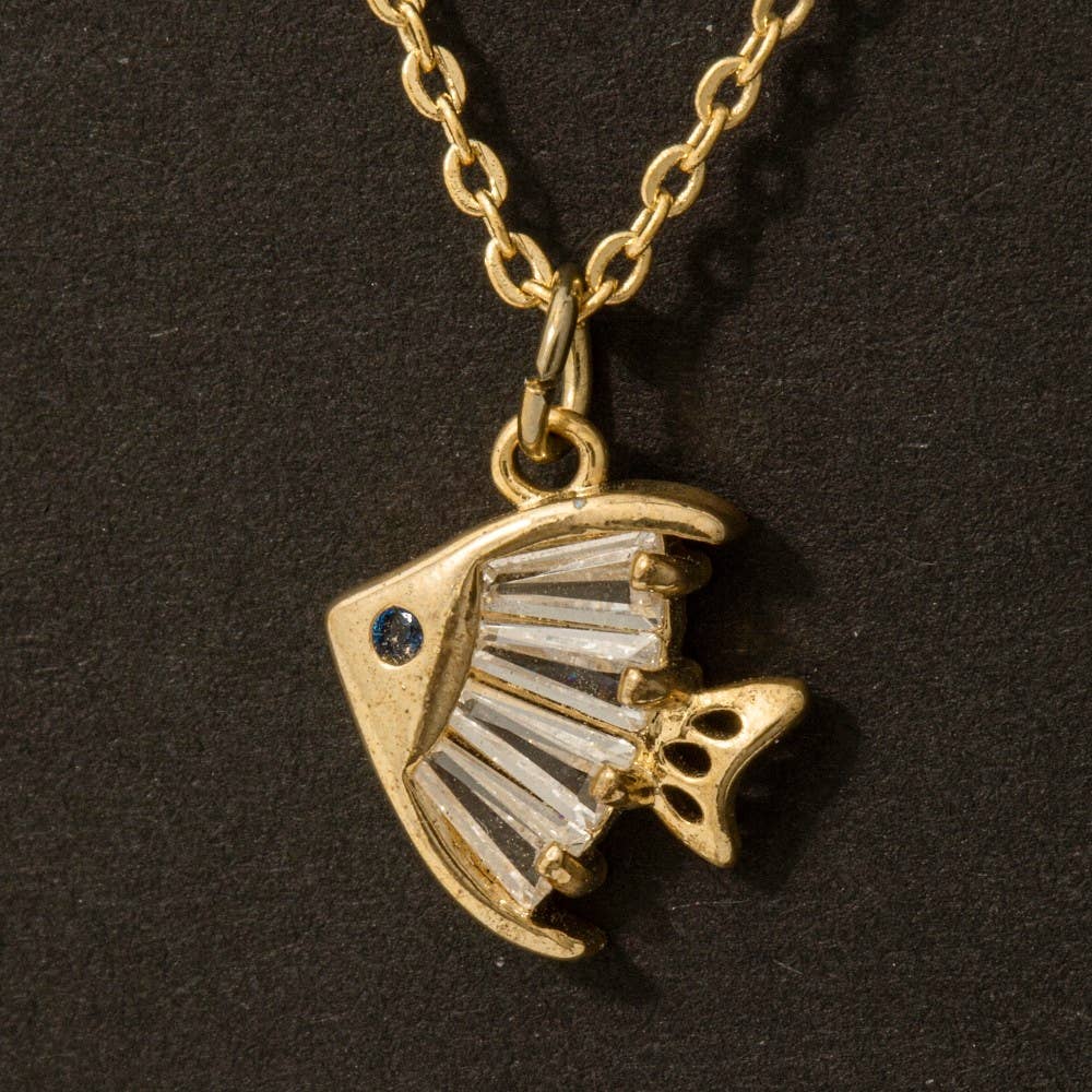 CZ Fish Necklace