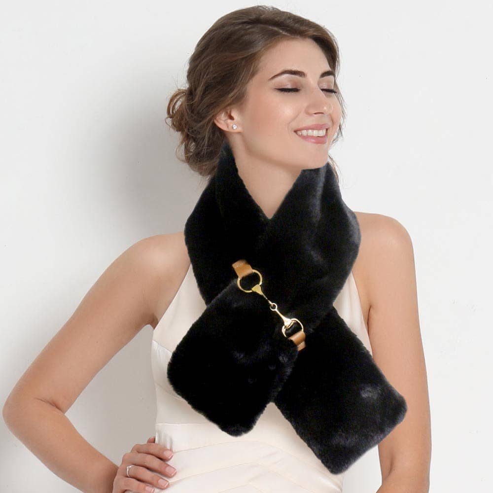 Faux Fur Pull Through Scarf