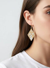 Cutout Diamond Drop Earrings