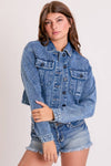 Cropped Trucker Denim Jacket (REG)
