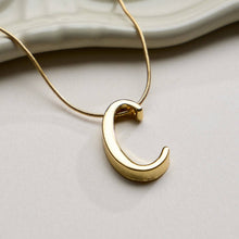 Gold Dipped Fancy Initial Necklace