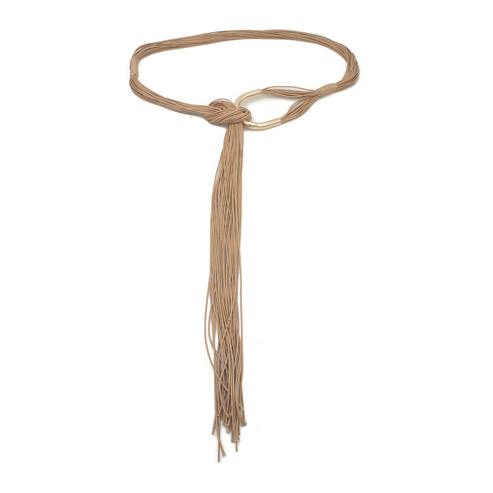 U Buckle Tassel Belt