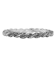Twisted Texture Silver Bracelet