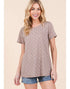 Casual Polka Dot Top in Taupe