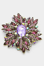 The Glass Crystal Flower Brooch