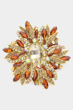 The Glass Crystal Flower Brooch