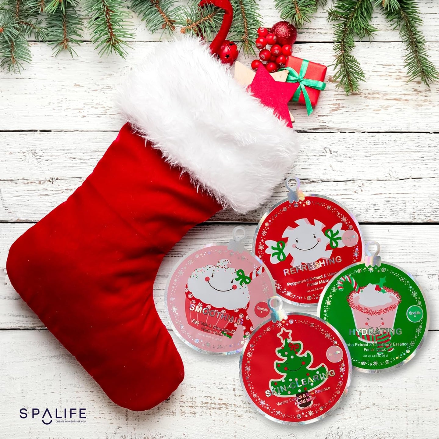 SpaLife Holiday Ornament Face Mask