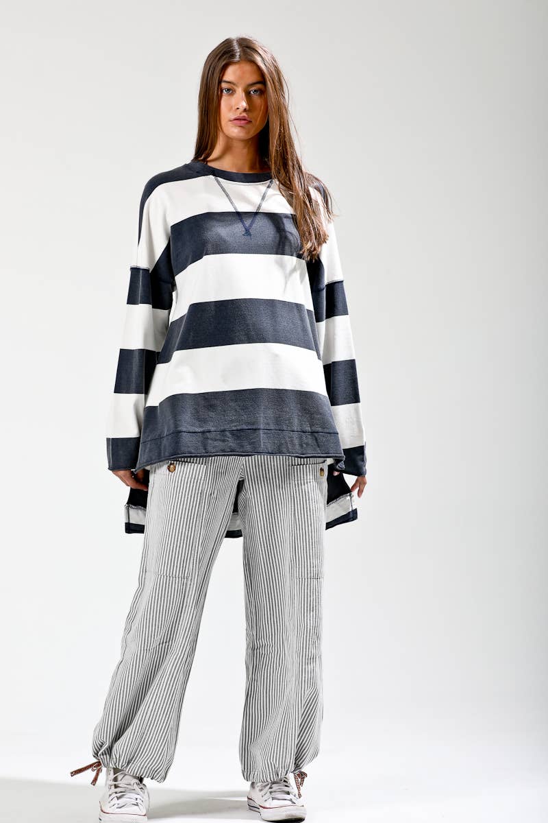 Vintage Wash Striped Pants (REG)