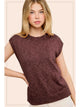 Sleeveless Ribbed Knit Sweater in Hot Choco (REG)