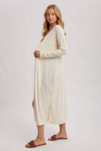 Ribbed Knit Maxi Cardigan in Vanilla (REG)