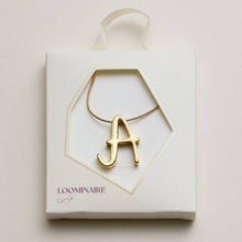 Gold Dipped Fancy Initial Necklace
