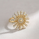 CZ Sunflower Spin Ring