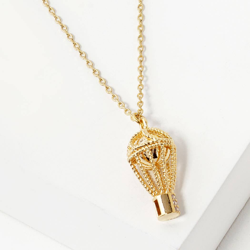 18K Gold Dipped Hot Air Balloon Necklace