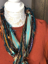 Bronze & Turquoise Fringe Scarf