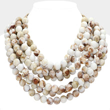 Chunky Bead Layered Magnetic Necklace