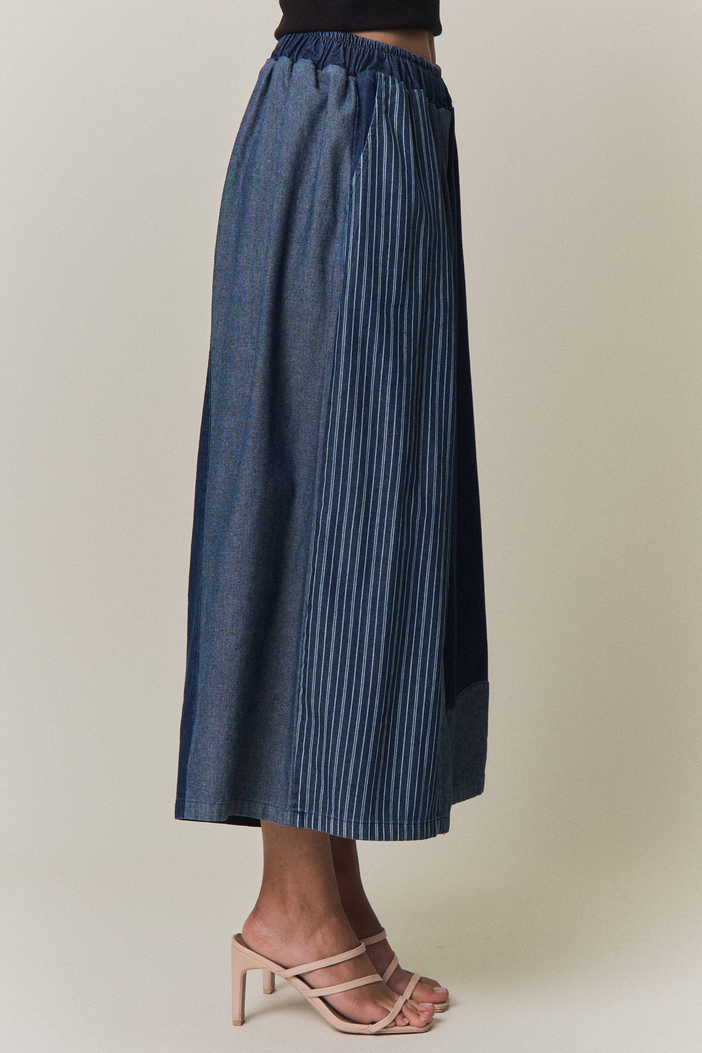 Mixed Media Wide Leg Pants (REG)