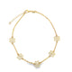 18K Filled Textured Flower Anklet